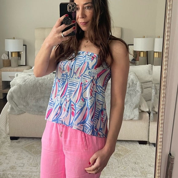Lilly Pulitzer Silk Lei Lei Top - Picture 1 of 12